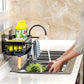 Space Aluminum Kitchen Storage Rack Sink Drain Rack Sponge Organizer Hanging Soap Drainer Shelf Basket Bathroom Shampoo Shelves