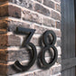 Big Black House Number Floating Sign Modern Door Numbers