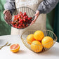 Iron Art  Fruit Basket Nordic Style Home Living Room Fruit Plate Snacks Creative Fruit Bowl Storage Basket Kitchen Organizer