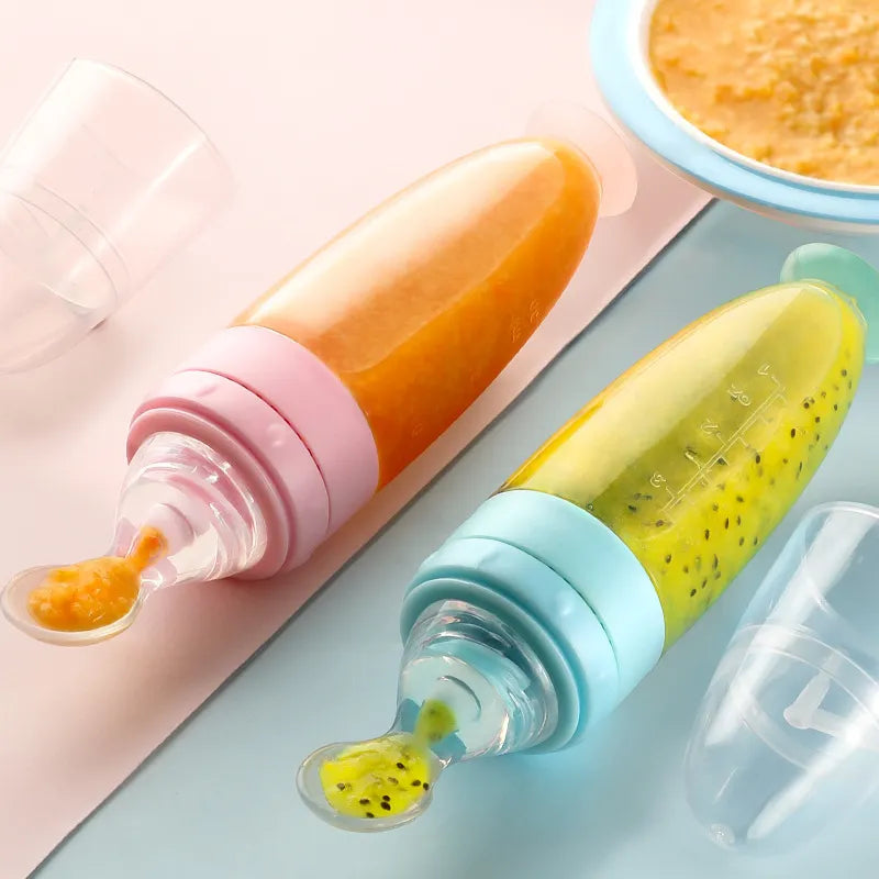 Baby Spoon Bottle Feeder Dropper Silicone Spoons  for Feeding