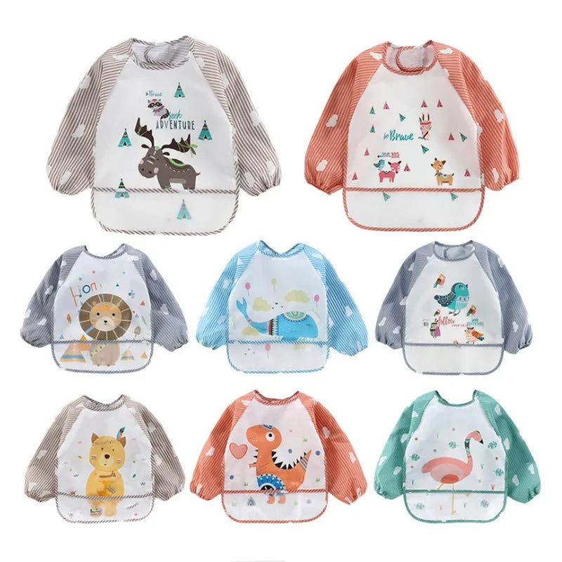 Baby Long Sleeve Waterproof Toddler Art Bib Apron