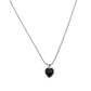 Kpop Black Heart Necklace French Metal Love Clavicle Chain Korean Simple Female Short Pendanklace Female Short Pendant for Women