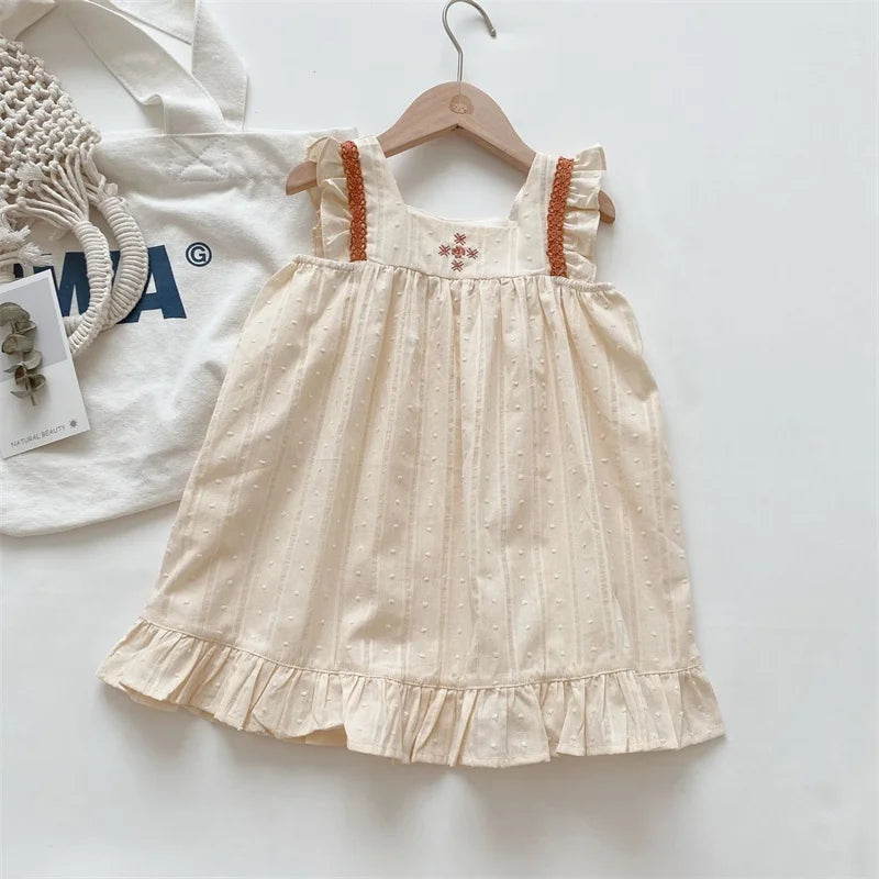 Sleeveless Ruffles Baby Dress 1-5Year