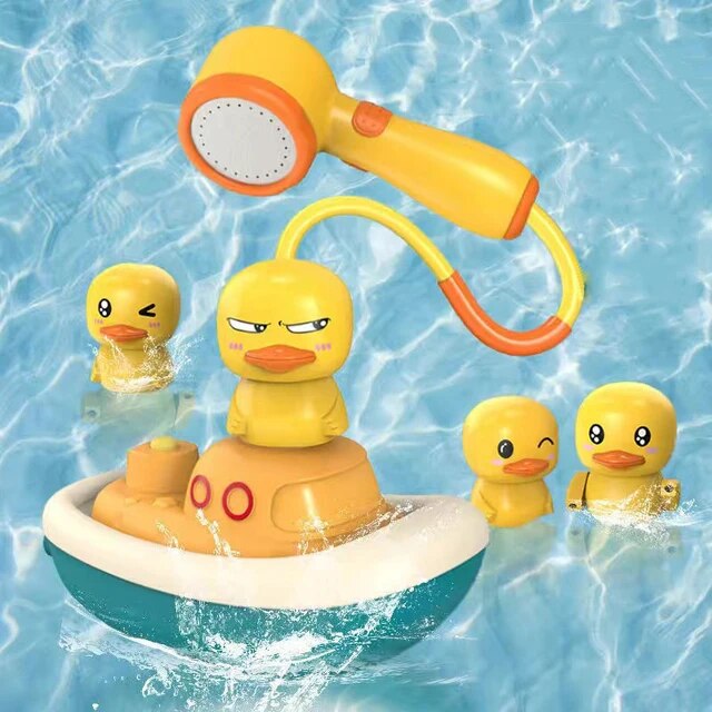 Little Yellow Duck Baby Bath Toys Summer Must-have Water Spray Game Bathroom Electric Shower