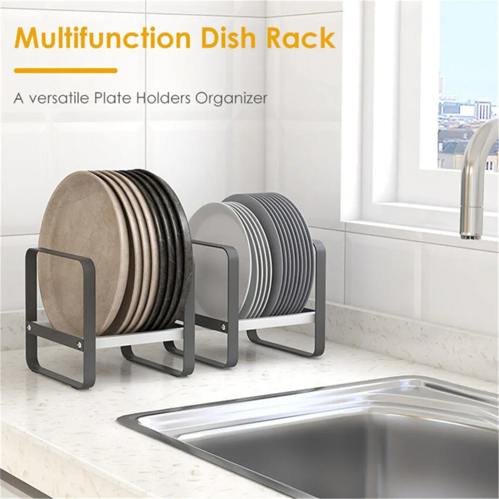 Kitchen Storage Rack Pot Lid Rack Cooking Plate Soup Spoon Rack Pot Lid Dish Rack Kitchen Accessories Metal Shelf Organizer