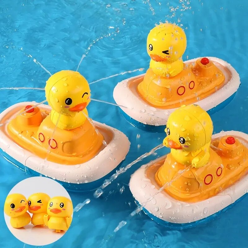 Little Yellow Duck Baby Bath Toys Summer Must-have Water Spray Game Bathroom Electric Shower