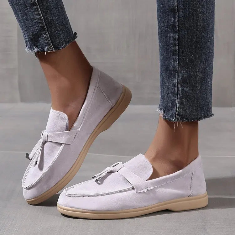 Women Flat Shoes 2023 Spring Suede Slip on Women's Casual Shoes Retro Light Ladies Walking Shoes Fashion Female Loafers Sneakers