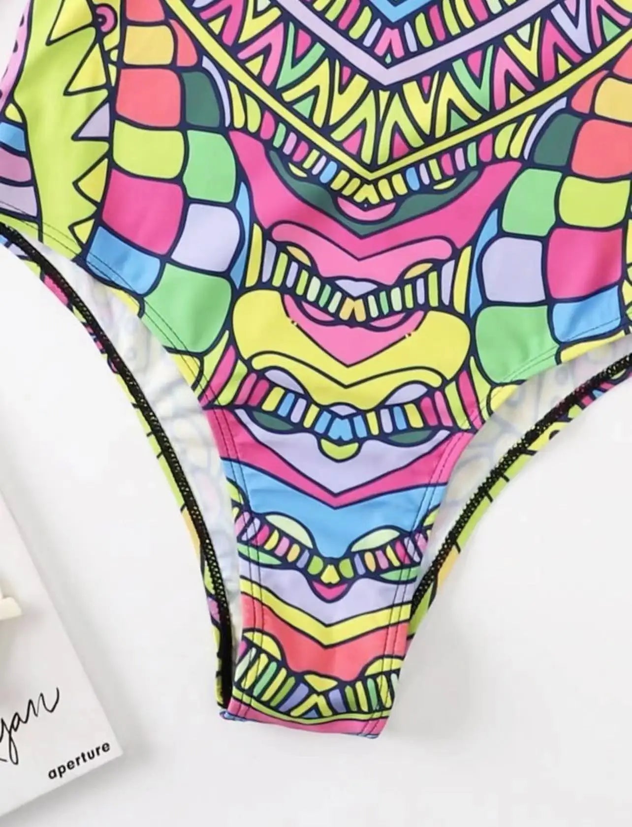 Geometric Printed Swimsuit One Piece