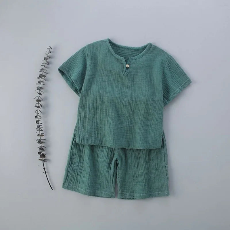 Children Muslin Clothes Set