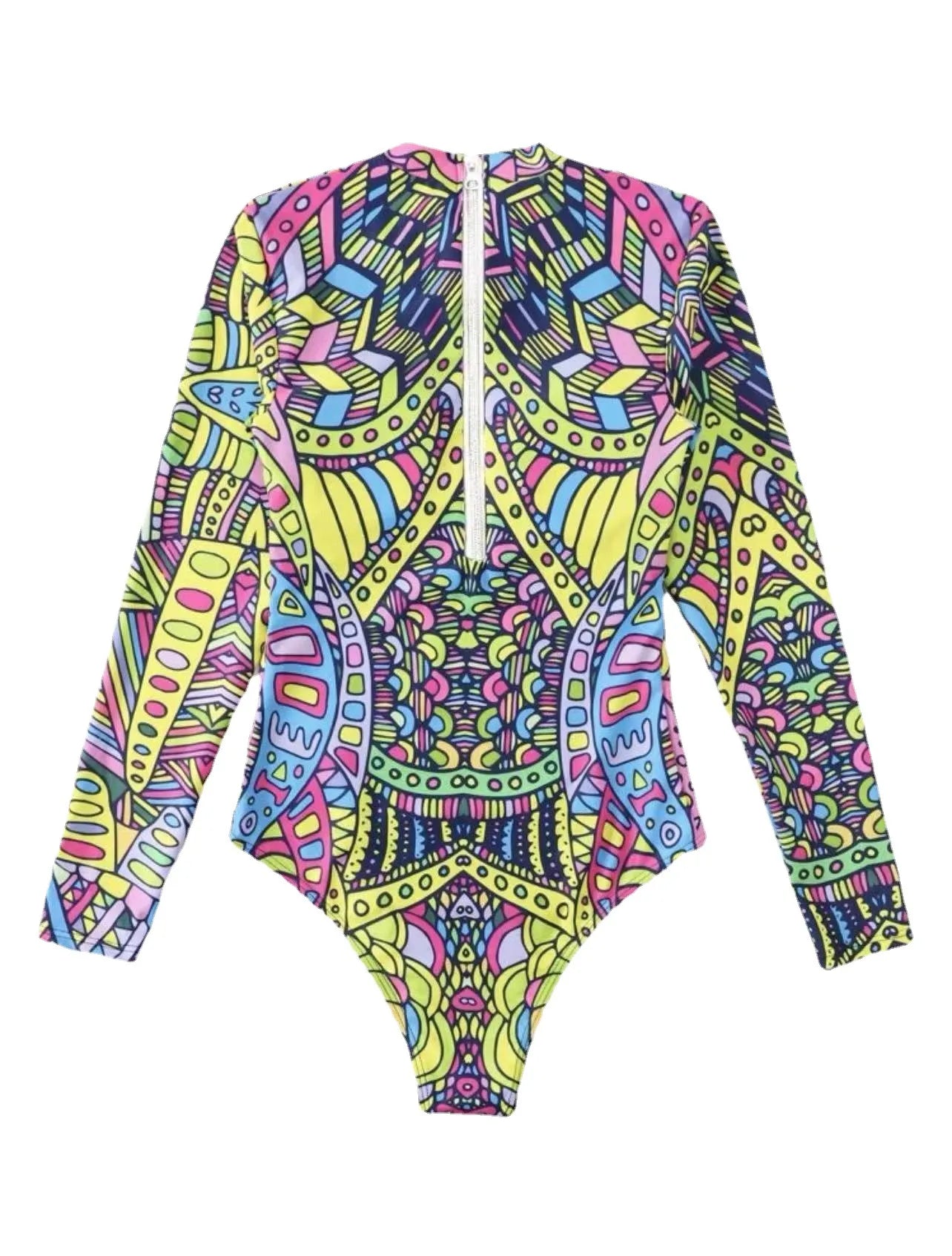 Geometric Printed Swimsuit One Piece