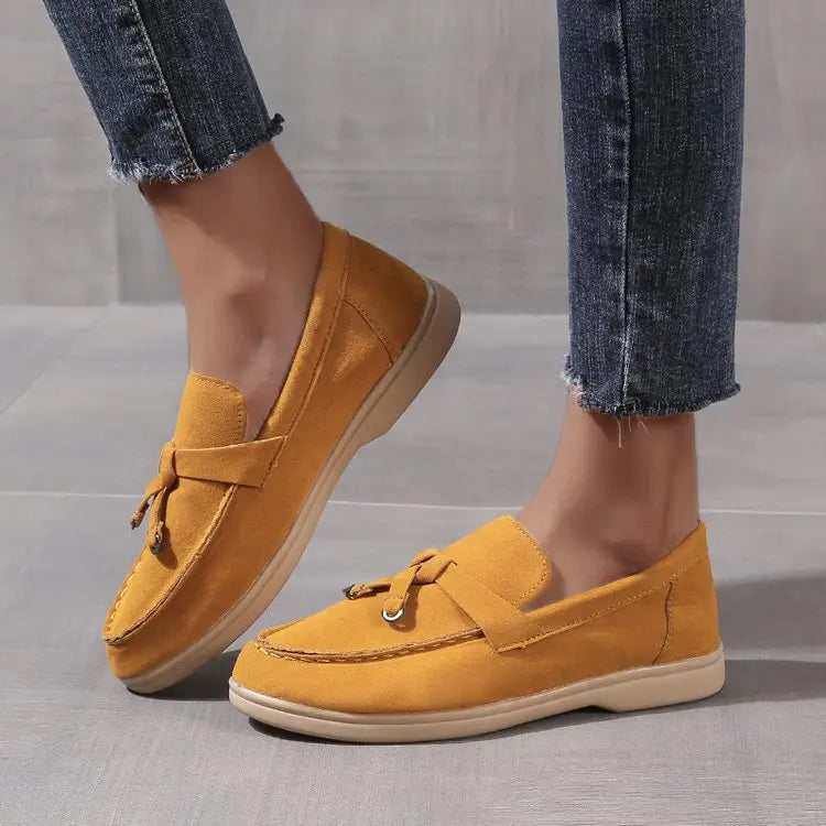 Women Flat Shoes 2023 Spring Suede Slip on Women's Casual Shoes Retro Light Ladies Walking Shoes Fashion Female Loafers Sneakers