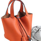 Luxury Handbag Genuine Leather Bucket Bag Lock Buckle Coin Purse Women's Lychee Top Layer Cowhide Designer Women's Bag