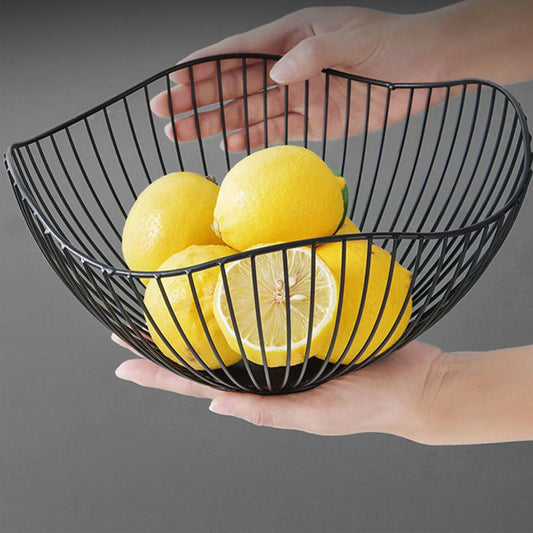 Iron Nordic Style Simple Fruit Basin Multi-Size Indoor Egg And Bread Storage Basket Kitchen Accessories Constructed With Wire