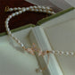 Vintage Pearl Chain Necklace With Butterfly Pendant Charms Silvery Color Neck Jewelry For Women Party Gifts