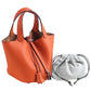 Luxury Handbag Genuine Leather Bucket Bag Lock Buckle Coin Purse Women's Lychee Top Layer Cowhide Designer Women's Bag