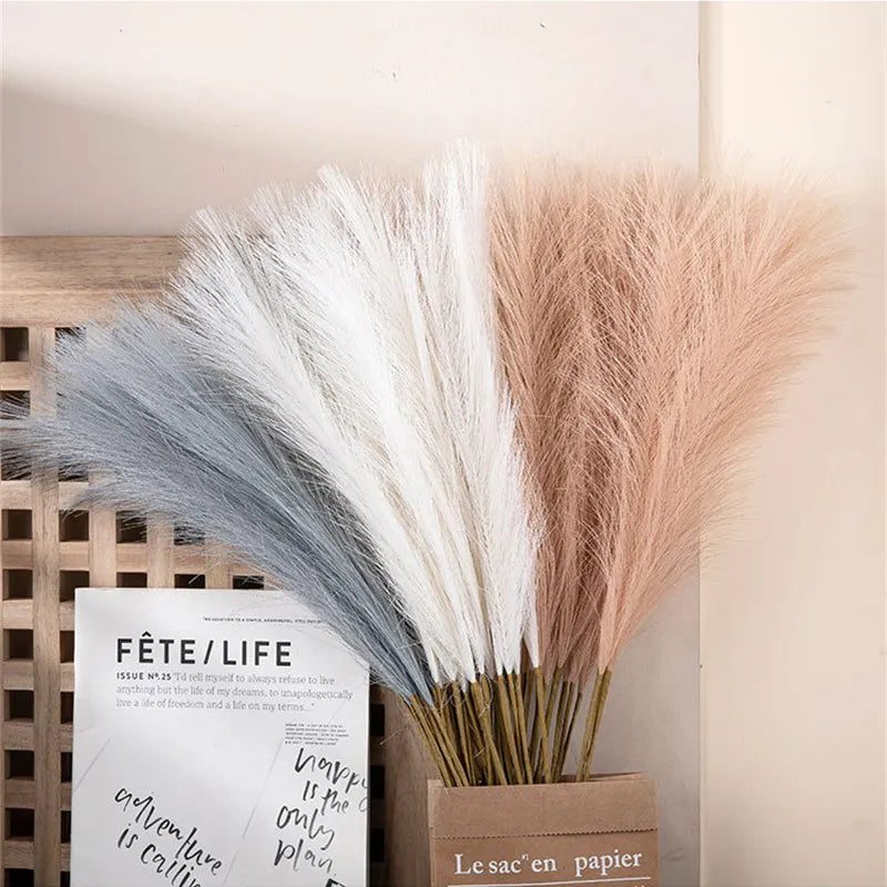 Fluffy Pampas Grass Boho Decor Artificial Flower