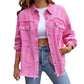 New In 2023 Spring Autumn Fashion Loose Long Denim Jacket With Torn Holes Women Streetwear Tassel Pink Casual Jean Coats