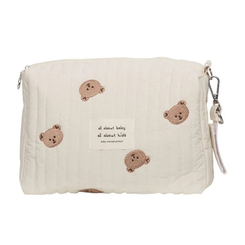 Cute Bear Embroidery Mommy pouch