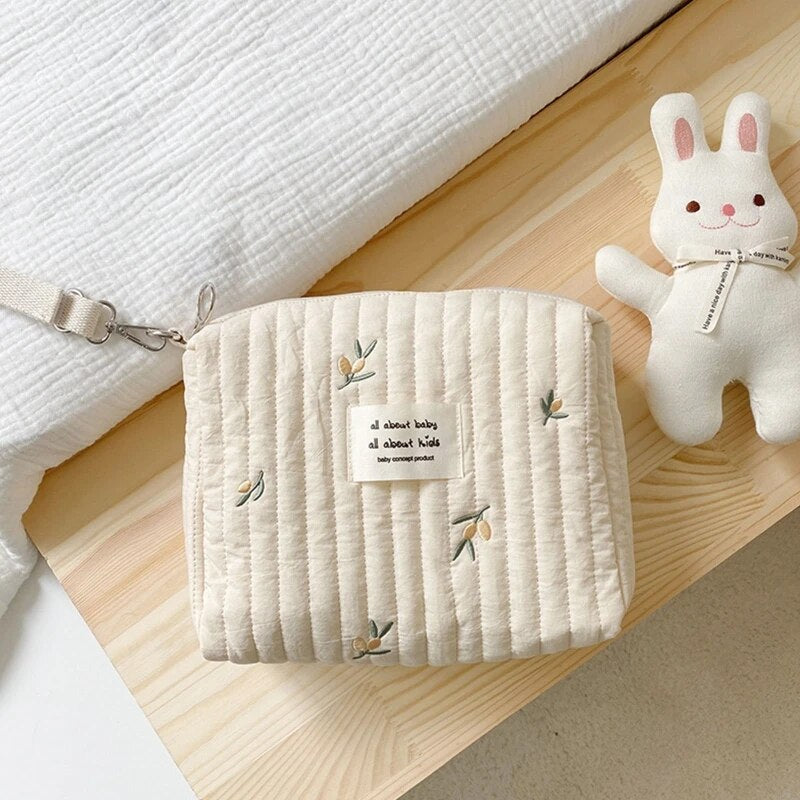 Cute Bear Embroidery Mommy pouch