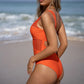 In-X 2022 New Sexy Mesh Patchwork Swimwear Women One Piece Swimsuit Female One Shoulder Monokini Bathers Bathing Suit Beachwear