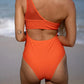 In-X 2022 New Sexy Mesh Patchwork Swimwear Women One Piece Swimsuit Female One Shoulder Monokini Bathers Bathing Suit Beachwear