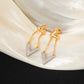 Crystal Letter V Dangle Earrings Gold/Silver colour