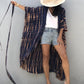 Summer Beach Cover Ups Vintage Printed Belted Kimono Swimwear Long Cardigan Casual Loose Beachwear Outfits Swimsuit Covers Robe