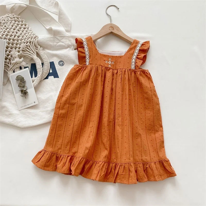 Sleeveless Ruffles Baby Dress 1-5Year