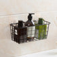 Wrought Iron Kitchen Seasoning Storage Basket Storage Basket Bathroom Rectangular Storage Box Wall Hanging Rack Storage