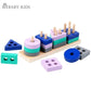 Toy Wooden Building Blocks Early Learning Toys Color Shape Match