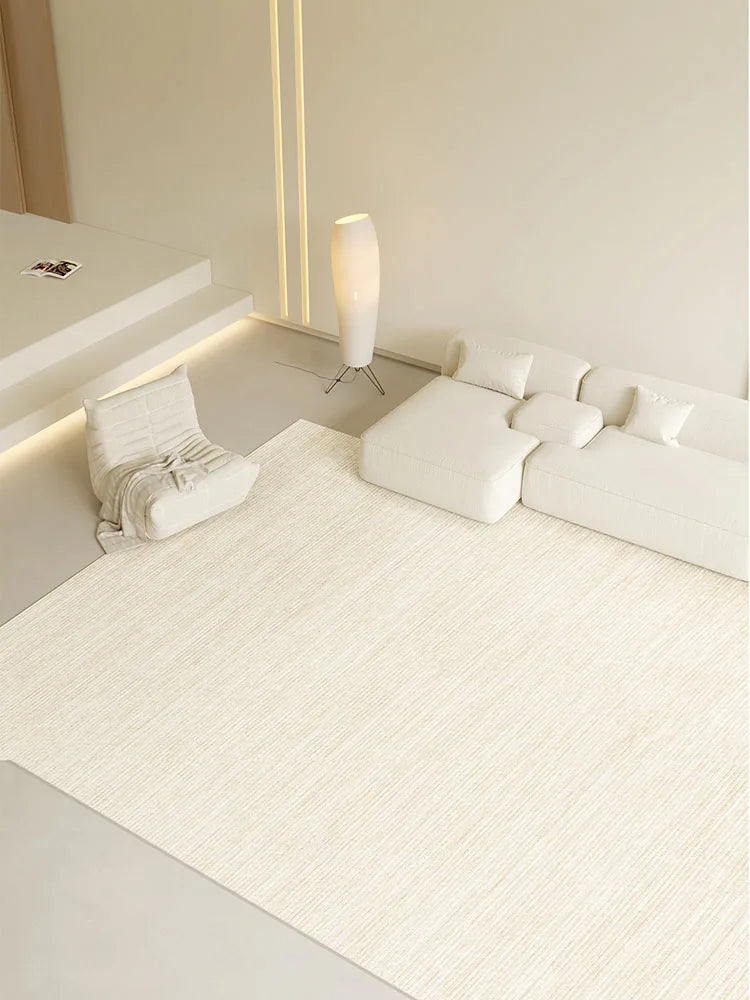 Beige Minimalist Striped Carpet