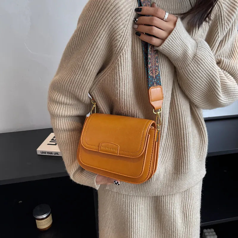 New Style Winter Vintage Flap Lock Classic Women Bags Casual Leather Shoulder Bags Clutch Crossbody Bag Handbag Messenger